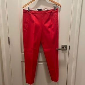J. Crew Red Cropped Ankle Pants